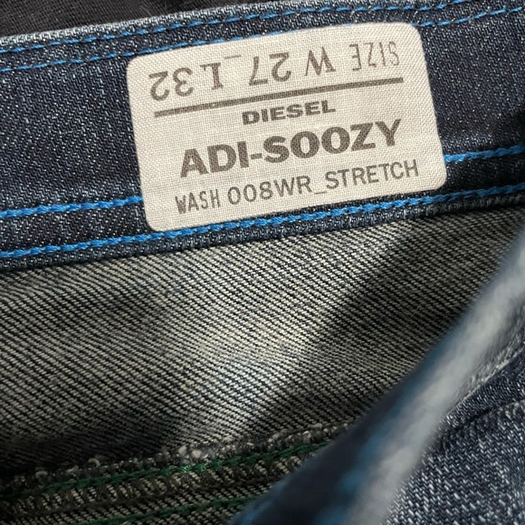 Women’s Adidas Diesel Adi-Soozy Dark Wash Blue Jeans New, NEVER WORN - Picture 3 of 6